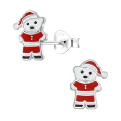 nalle lasten korvakorut  hopea - Little Ones