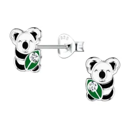 koalakarhu lasten korvakorut  hopea - Little Ones