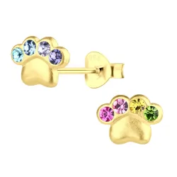 tassu monivärinen lasten korvakorut  kullattu hopea - Little Ones