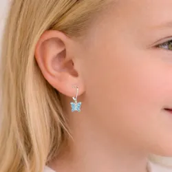 perhoset sininen lasten korvakorut  hopea - Little Ones