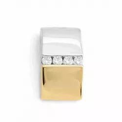 timanttiriipus 14 karaatti kulta ja valkokultaa 0,20 ct