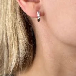 Trendikkäitä timantti rengaskorvakorut 14 karaatin punakultaa kanssa timanttia 