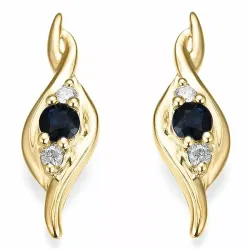 safiiri timanttikorvakorut 14 karaatin kultaa kanssa timantti ja safiiri 