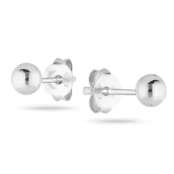 4 mm nappikorvakorut  hopea