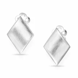 neliskulmainen klipsikorvakorut  hopea