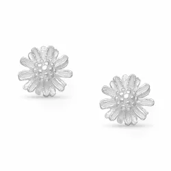 kukka nappikorvakorut  hopea