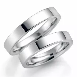 4 mm vihkisormusta 9 karaatin valkokultaa - setit