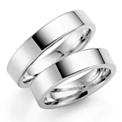 5 mm vihkisormusta 9 karaatin valkokultaa - setit