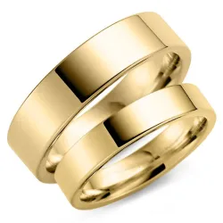 6 ja 5 mm vihkisormusta 9 karaatin kultaa - setit