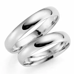 4 mm vihkisormusta 14 karaatin valkokultaa - setit