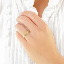 5 ja 4 mm vihkisormusta 14 karaatin kultaa 0,03 ct - setit