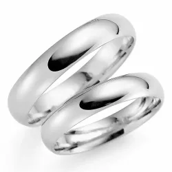 5 mm vihkisormusta 9 karaatin valkokultaa - setit