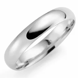 5 mm vihkisormus 9 karaatin valkokultaa