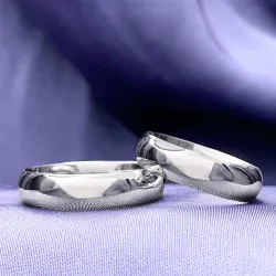 5 mm vihkisormusta 9 karaatin valkokultaa - setit