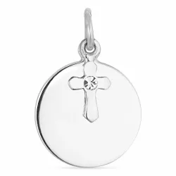 pyöreä risti riipus  hopeaa