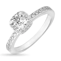 zirkoni sormus hopea