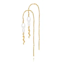 Sistie Rosa korvarenkaat  kullattua hopeaa