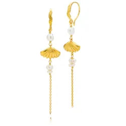 Sistie Darya helmi korvarenkaat  kullattua hopeaa