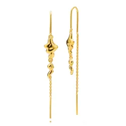 Sistie Oceana ketjukorvakorut  kullattua hopeaa