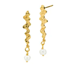 Sistie Coco helmi korvarenkaat  kullattua hopeaa