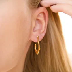 Sistie2ND x Signe Kragh Small rengaskorvakorut  kullattu teräs