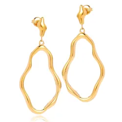 Sistie2ND Wavy korvarenkaat  kullattu teräs