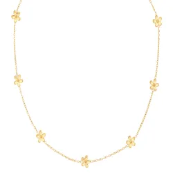 Sistie2ND Camelia kukka kaulaketju  kullattu teräs