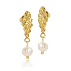 Sistie2ND Freja helmi ketjukorvakorut  kullattu teräs