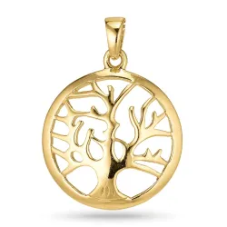 21 mm elämänpuu riipus  kullattua hopeaa