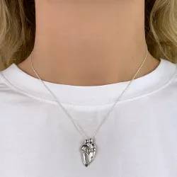 äiti ja lapsi riipus  hopeaa