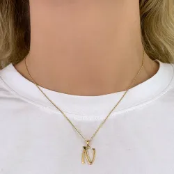 n-kirjain riipus  kullattua hopeaa - My Letter