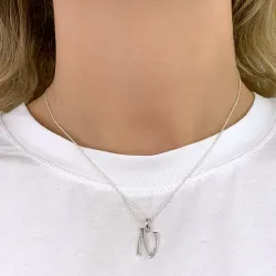 n-kirjain riipus  hopeaa - My Letter