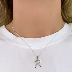 r-kirjain riipus  hopeaa - My Letter