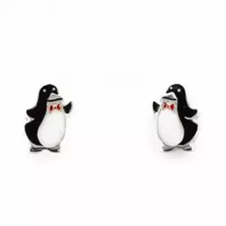 pingviini nappikorvakorut  hopea