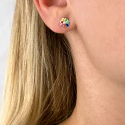 pieniä kukka nappikorvakorut  hopeaa - Little Ones