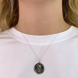 Pyöreä kuu riipus  hopeaa