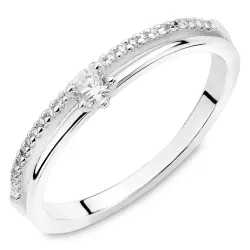 zirkoni sormus hopea