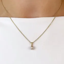 6 mm roosa helmi riipus  14 karaatin kultaa