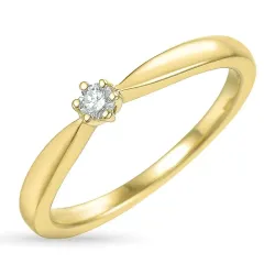 0,05 ct timantti solitaire-sormus 9 karaatin kultaa 0,05 ct