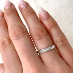 timantti alianssisormus 9 karaatin valkokultaa 0,09 ct