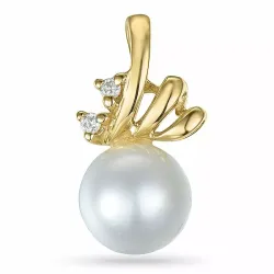 Helmi timanttiriipus 9 karaatti kultaa 0,02 ct