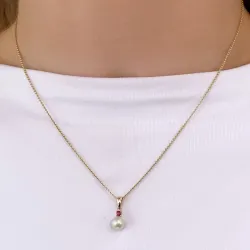 helmi riipus 9 karaatti kultaa 0,07 ct