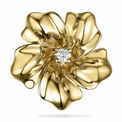Kukka timanttiriipus 9 karaatti kultaa 0,022 ct