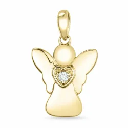 enkeli timantti riipus 9 karaatti kultaa 0,02 ct