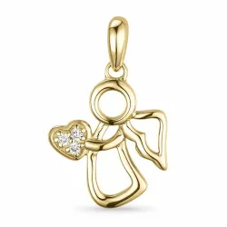 enkeli timantti riipus 9 karaatti kultaa 0,02 ct