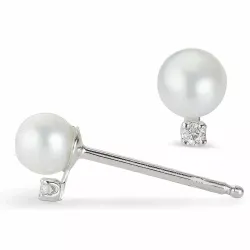 helmi timanttikorvakorut 9 karaatin valkokultaa kanssa timantti 