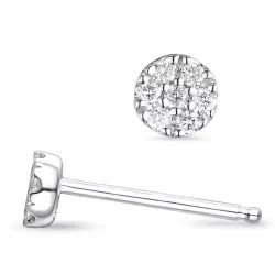 briljanttikorvakorut 9 karaatin valkokultaa kanssa timantti 