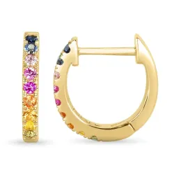 sateenkaarenväristä safiiri rengas 9 karaatin kultaa kanssa safiiri 