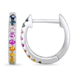 sateenkaarenväristä safiiri rengas 9 karaatin valkokultaa kanssa safiiri 