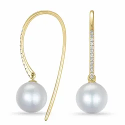 helmi korvarenkaat 9 karaatin kultaa kanssa timantti 